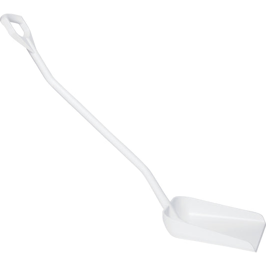Shovel, ergonomic and suitable for foodstuffs, overall length 1310 mm, white.