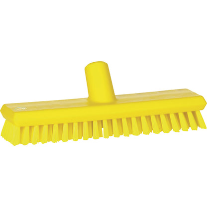 Scrubber with water channel, extra hard, pack of 10, yellow.