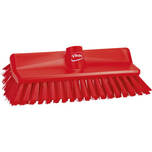 High-low brush/corner scrubbing brush, medium, pack of 10, red.