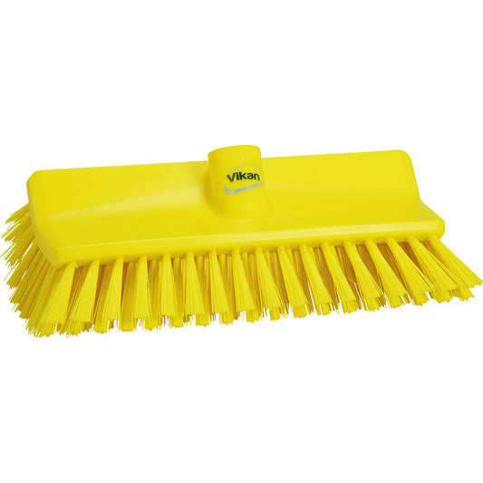 High-low brush/corner scrubbing brush, medium, pack of 10, yellow.