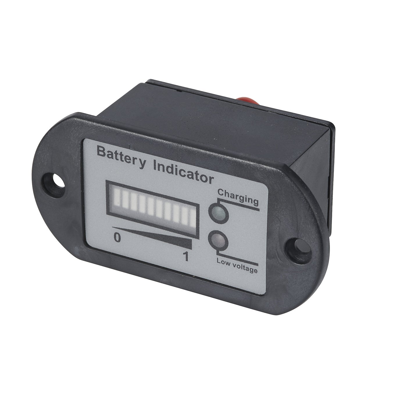 Charge and battery level indicator, for platform lift, black.