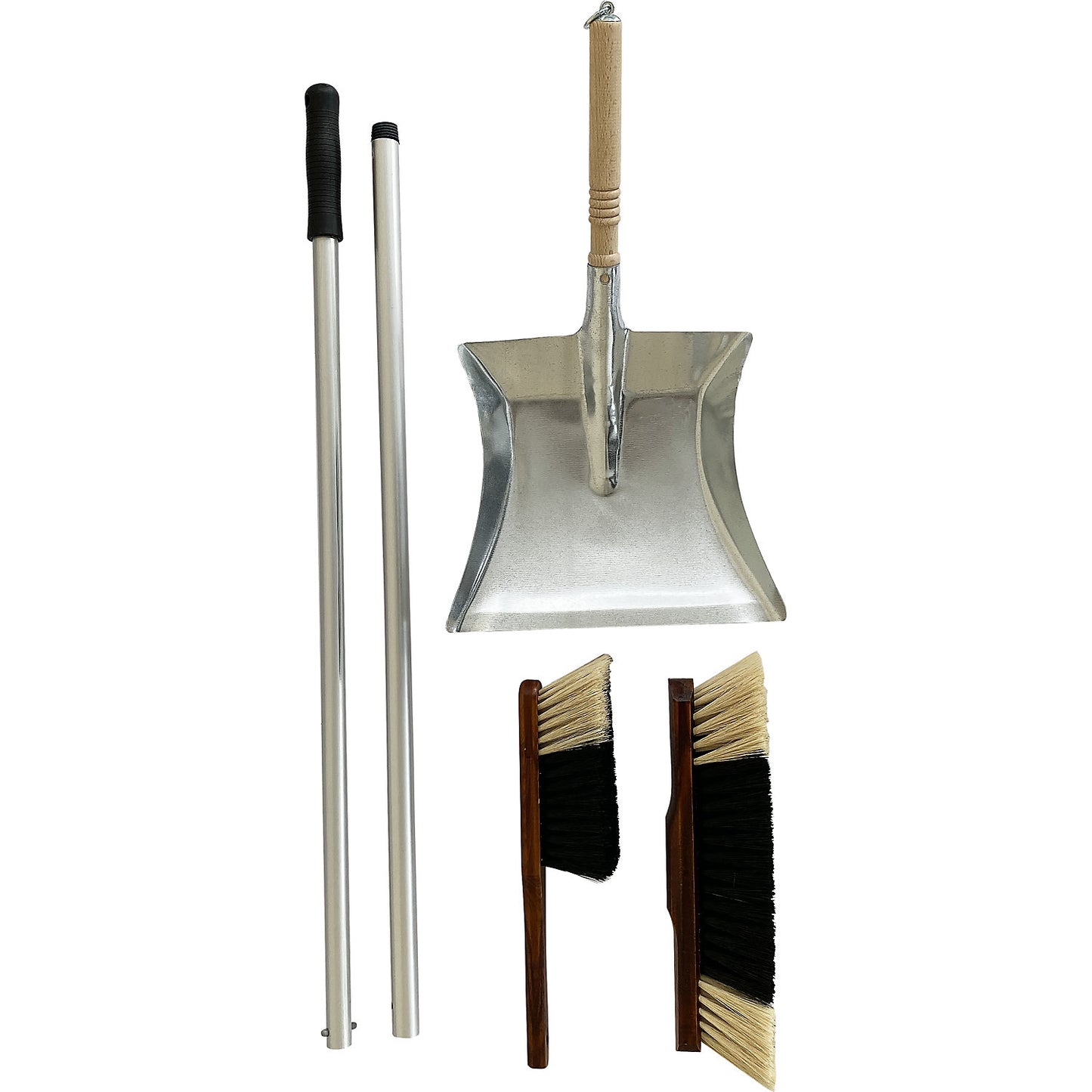 Complete household broom set, broom width 280 mm, with dustpan and hand brush.
