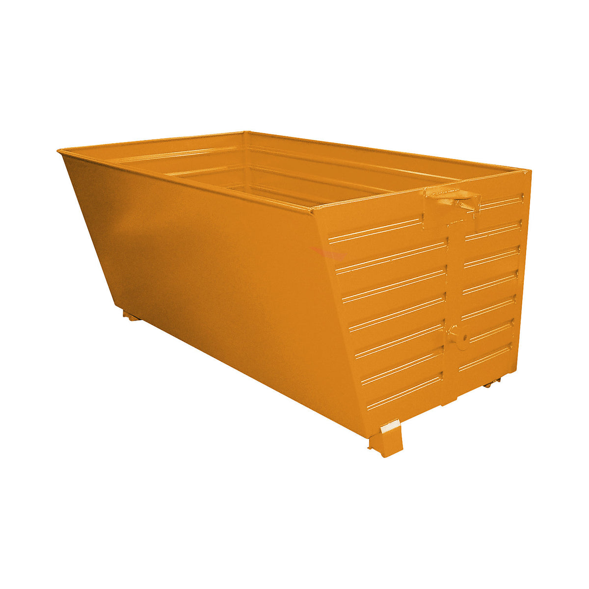 Tipping skip, stackable, capacity 2 m³, yellow orange RAL 2000.