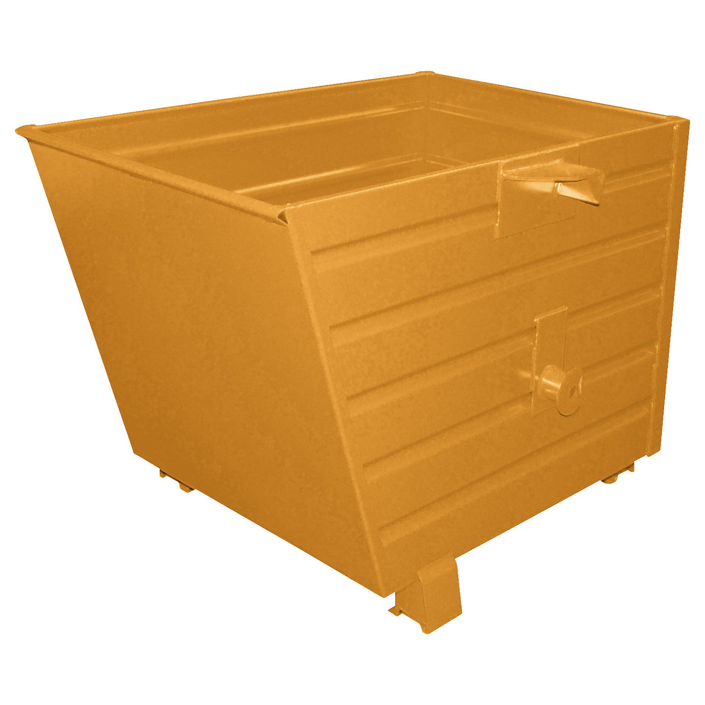 Tipping skip, stackable, capacity 0.7 m³, yellow orange RAL 2000.