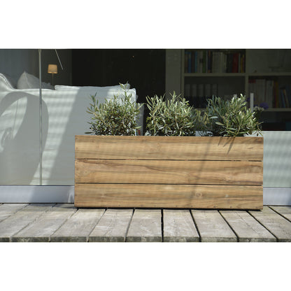 Teak planter box, HxWxD 380 x 1000 x 250 mm, capacity 84 l.