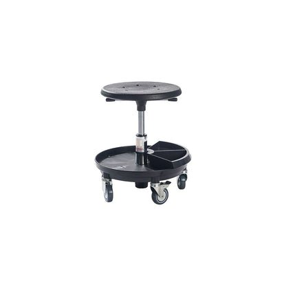 Liam workshop stool, height adjustable 370 - 500 mm, black.