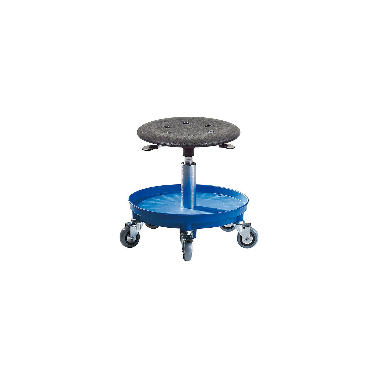 Liam workshop stool, height adjustable 370 - 500 mm, blue.