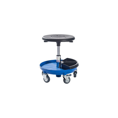 Liam workshop stool, height adjustable 370 - 500 mm, blue.