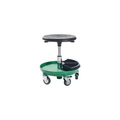 Liam workshop stool, height adjustable 370 - 500 mm, green.