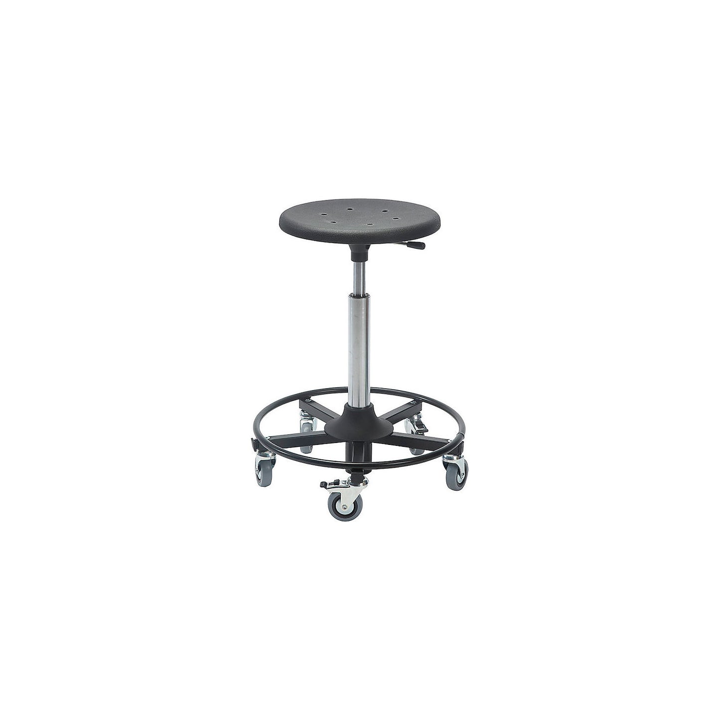 Liam workshop stool, height adjustable 550 - 810 mm, black.
