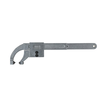 Flexible hook spanner with pin, metric, infinite adjustment, 20 - 100 mm.