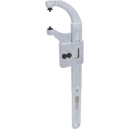 Flexible hook spanner with pin, metric, infinite adjustment, 20 - 100 mm.