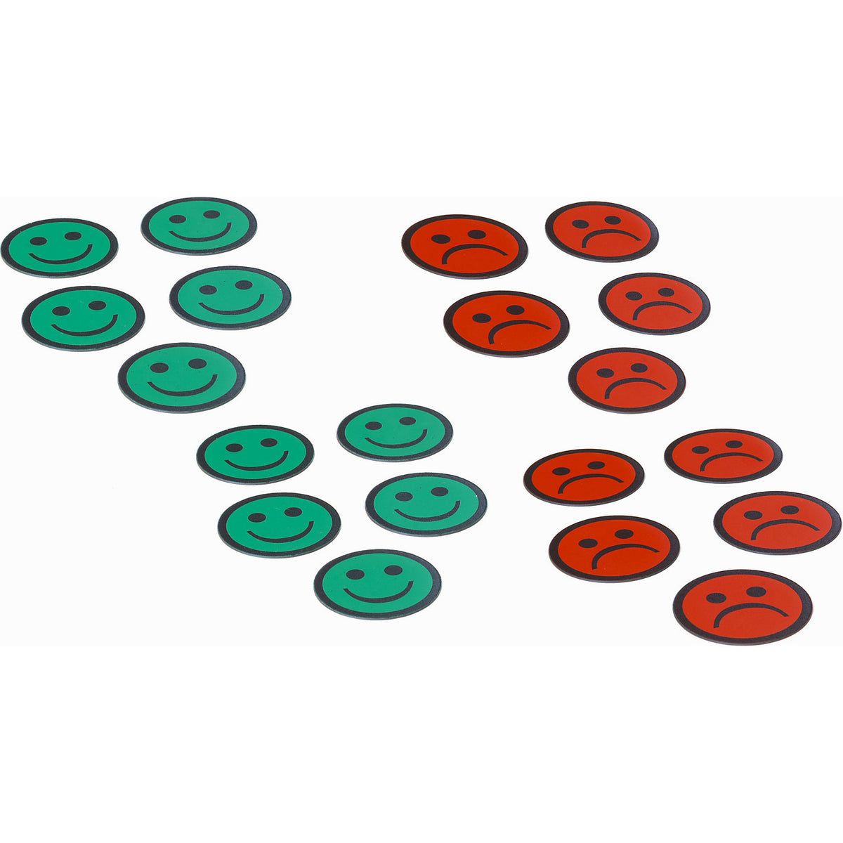 Magnetic FACE film, Ø 50 mm, pack of 20, green / red.