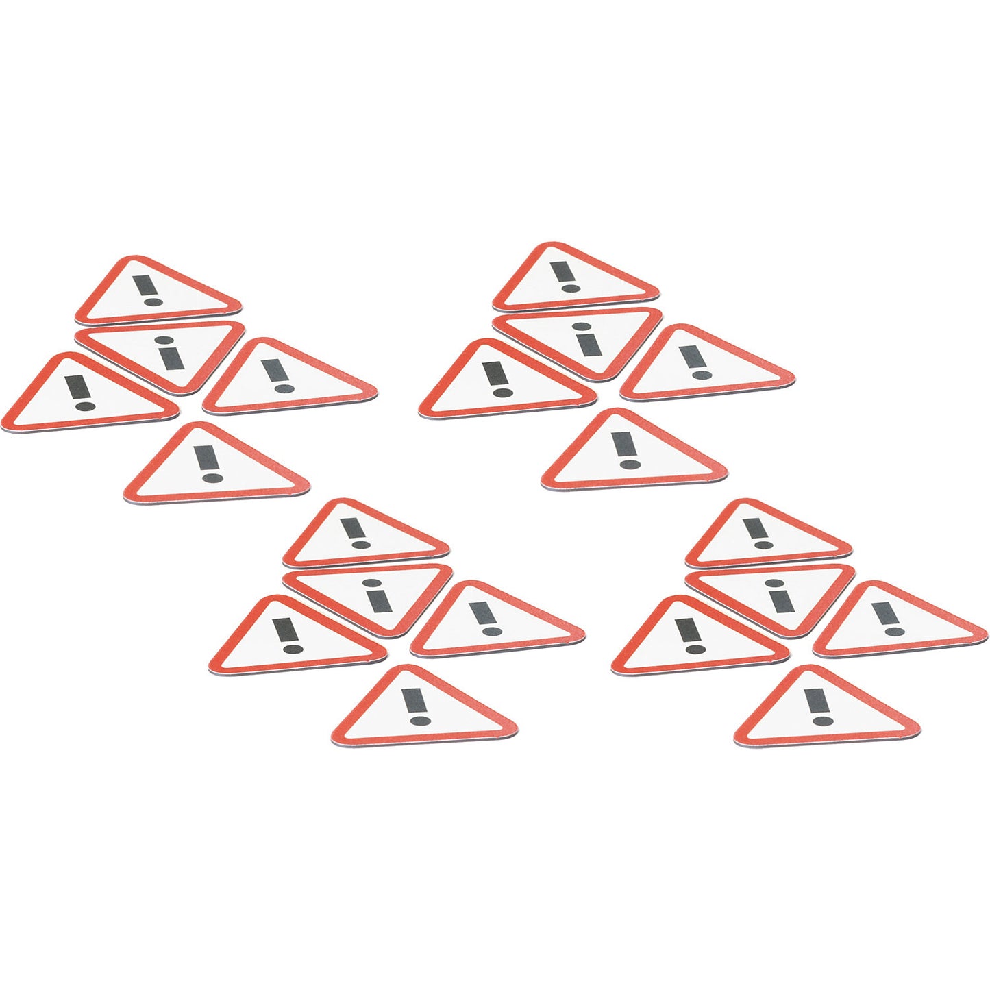 Magnetic ATTENTION symbol, HxW 35 x 40 mm, pack of 20, red / white.