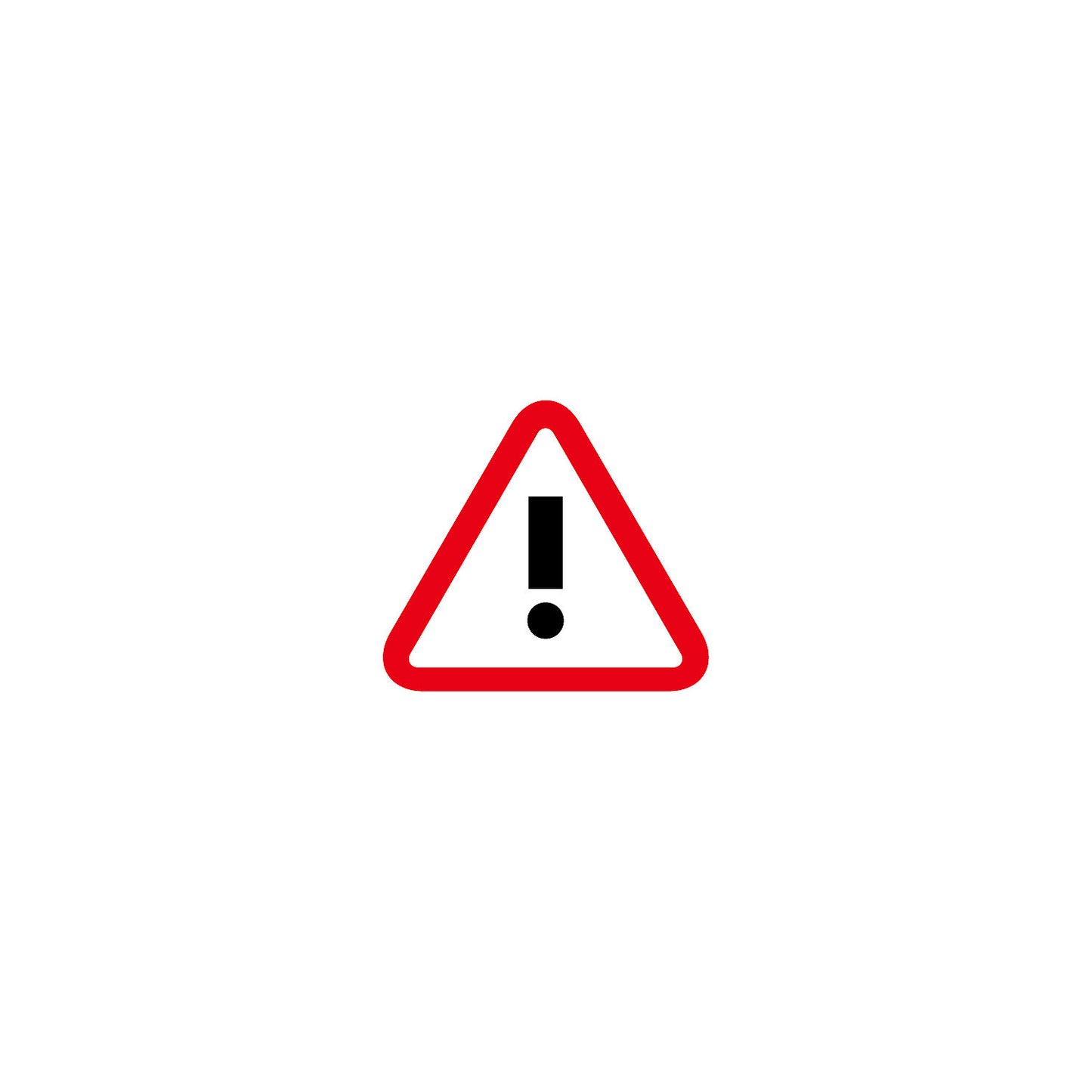 Magnetic ATTENTION symbol, HxW 35 x 40 mm, pack of 20, red / white.