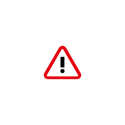 Magnetic ATTENTION symbol, HxW 35 x 40 mm, pack of 20, red / white.