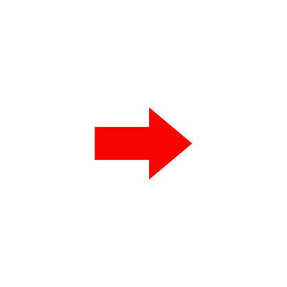 Magnetic ARROW symbol, LxW 80 x 60 mm, pack of 20, red.