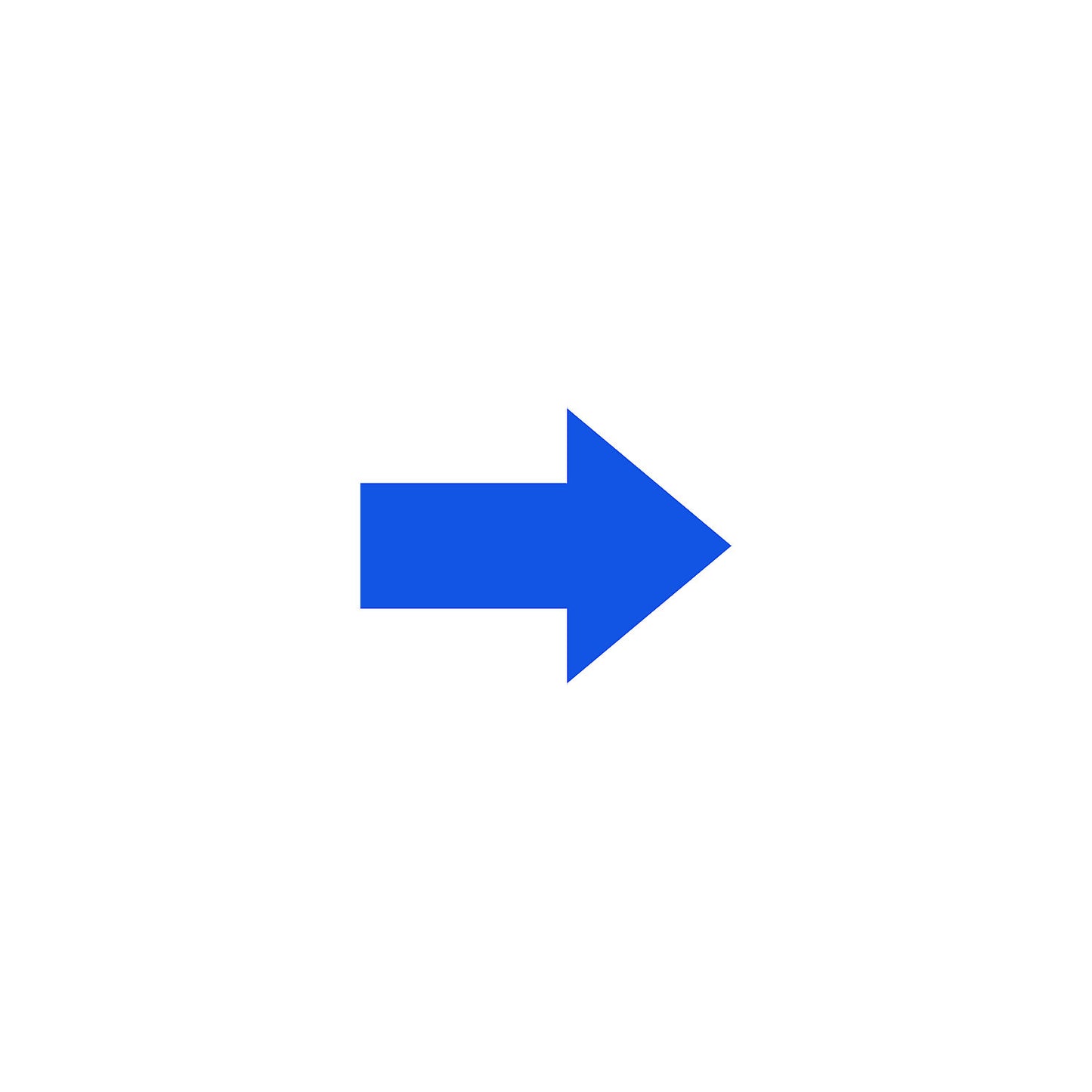 Magnetic ARROW symbol, LxW 80 x 60 mm, pack of 20, blue.
