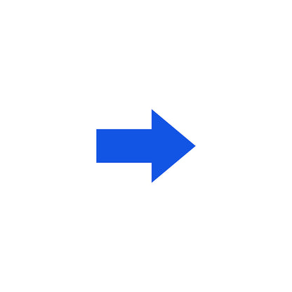 Magnetic ARROW symbol, LxW 80 x 60 mm, pack of 20, blue.