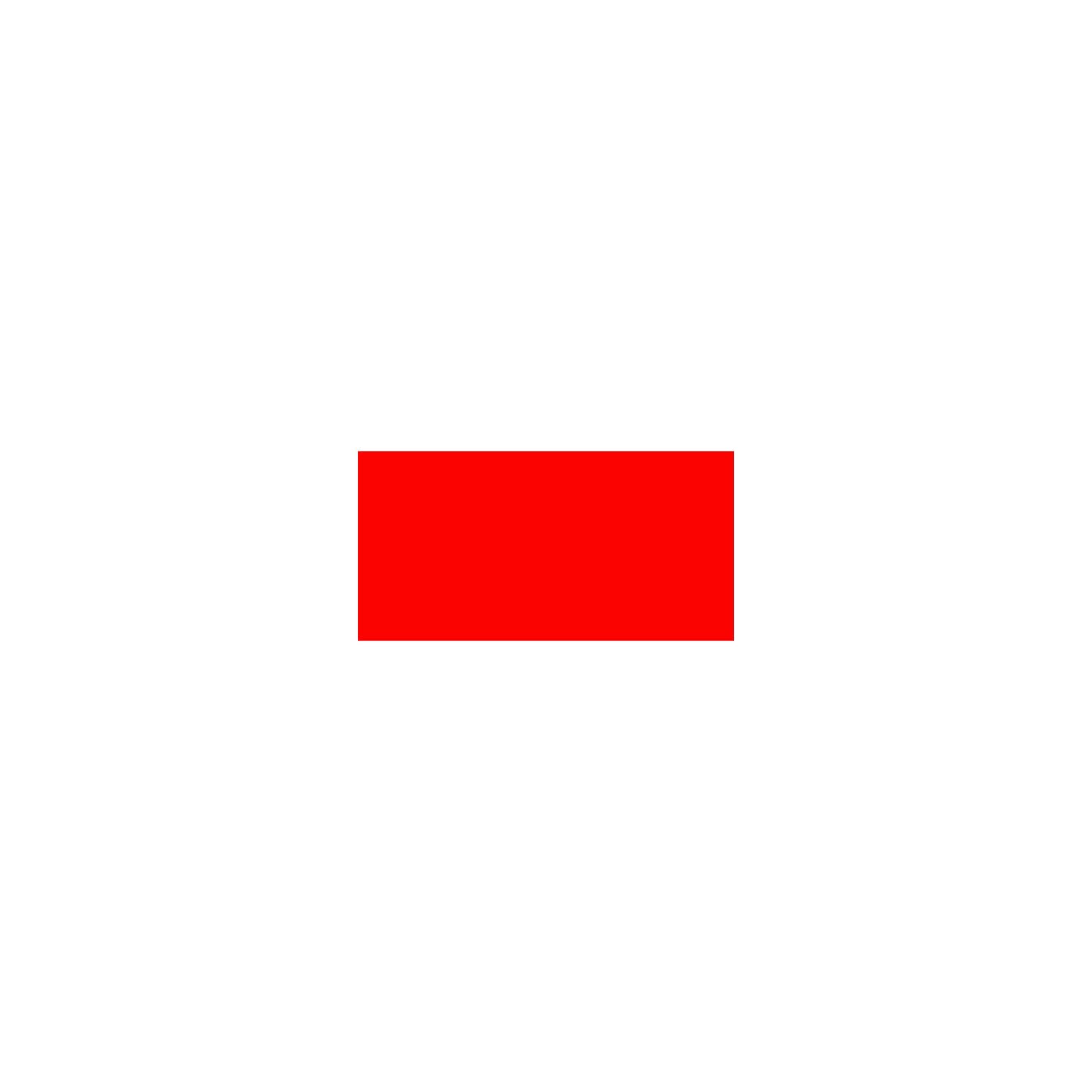 Magnetic RECTANGLE symbol, LxW 60 x 30 mm, pack of 20, red.
