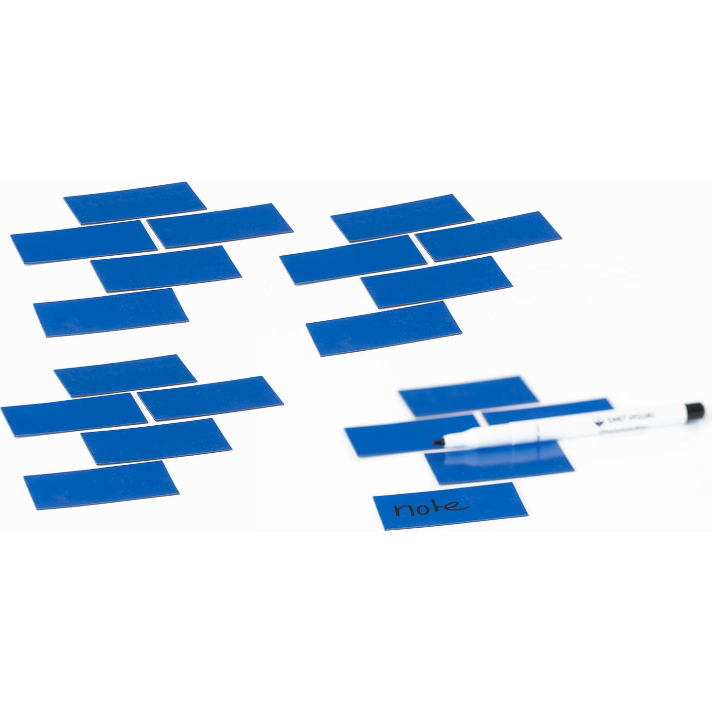 Magnetic RECTANGLE symbol, LxW 60 x 30 mm, pack of 20, blue.