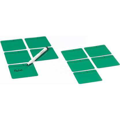 Post-it notes, magnetic, LxW 100 x 100 mm, pack of 10, green.