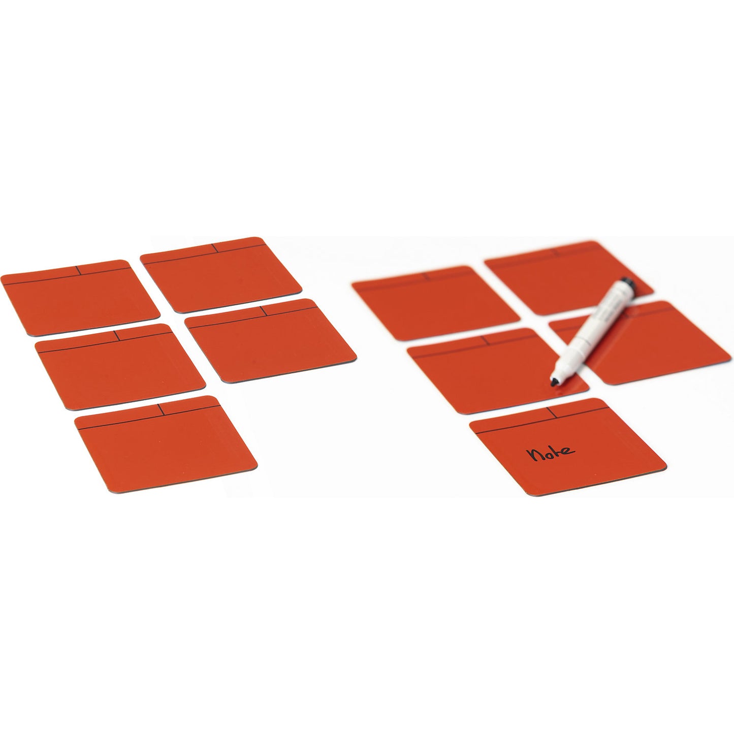 Post-it notes, magnetic, LxW 100 x 100 mm, pack of 10, red.