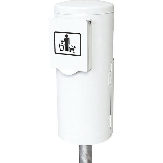 Dog poop bin with bag dispenser, capacity 20 l, HxWxD 1760 x 315 x 360 mm, for concreting in.