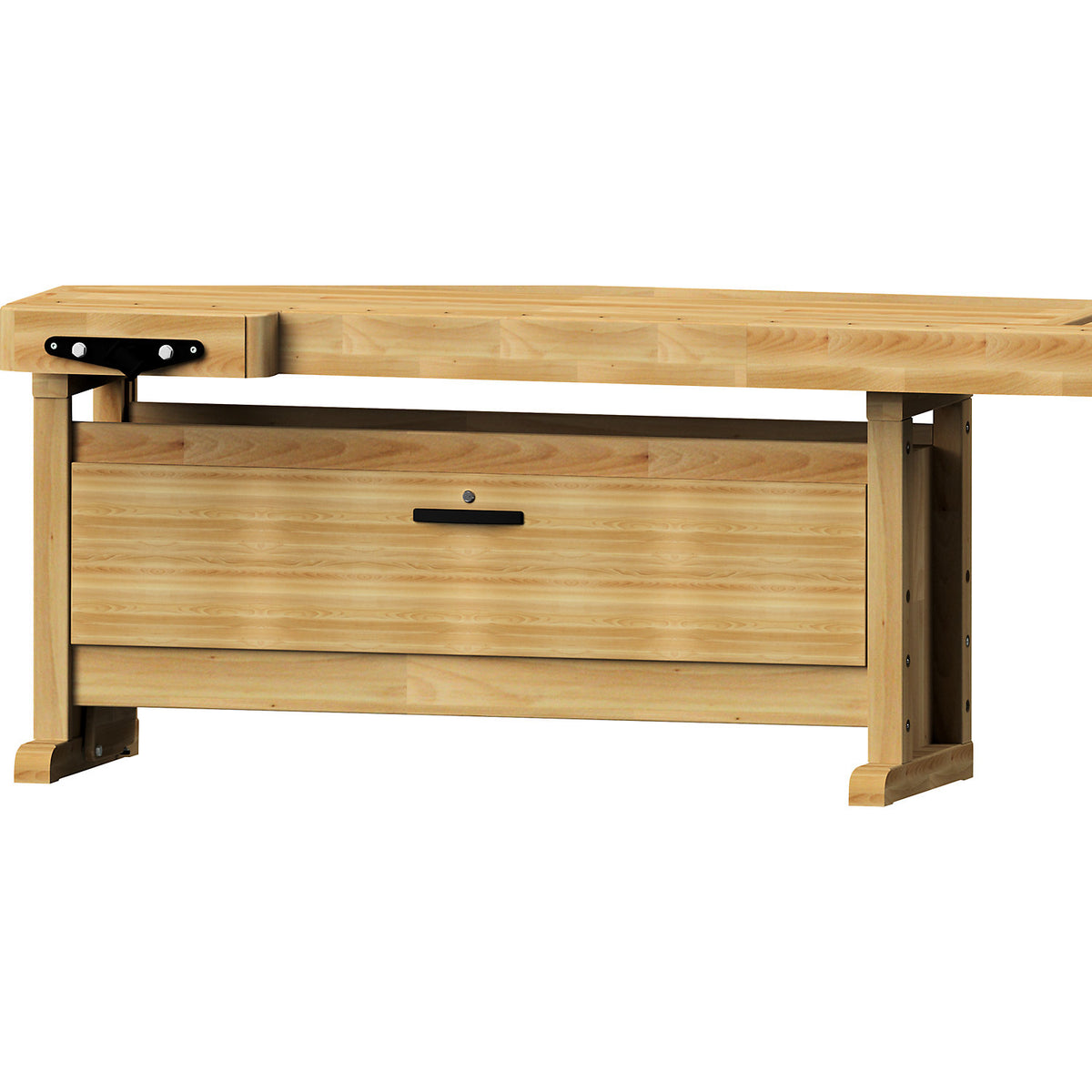 Pull-out compartment, width x depth x height 1500 x 370 x 200 mm, for planing bench.