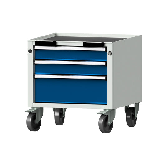 Mobile drawer unit, HxWxD 575 x 570 x 615 mm, 3 drawers, 2 x 90 / 1 x 180 mm high.