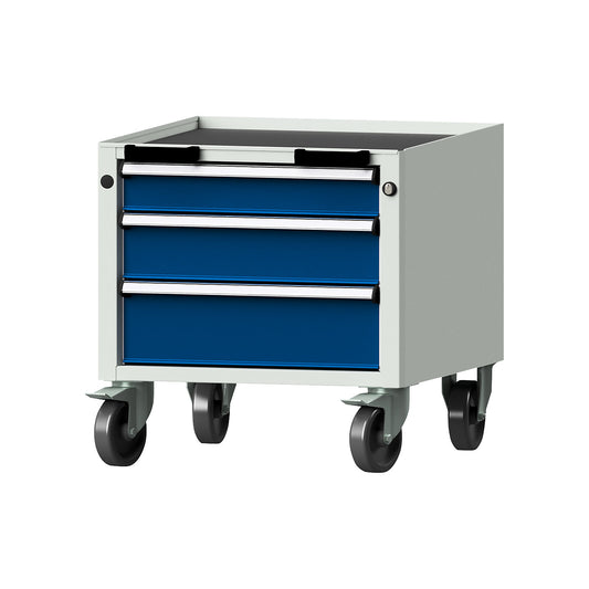 Mobile drawer unit, HxWxD 575 x 570 x 615 mm, 3 drawers, 1 x 90 / 1 x 120 / 1 x 150 mm high.