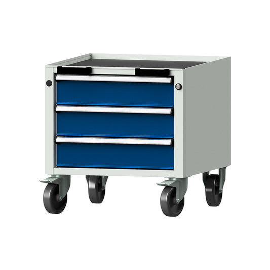 Mobile drawer unit, HxWxD 575 x 570 x 615 mm, 3 drawers, 3 x 120 mm high.