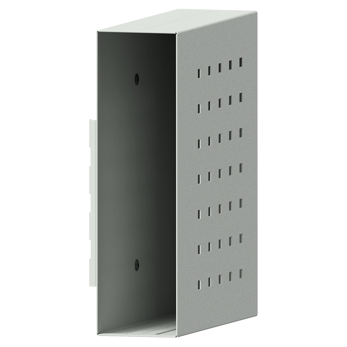 File holder for electrically height adjustable LIFT work tables, for A4, HxWxD 330 x 92 x 295 mm.