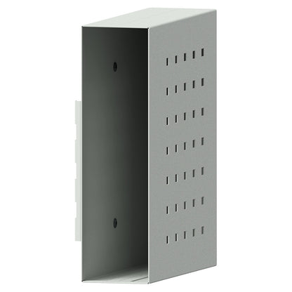 File holder for electrically height adjustable LIFT work tables, for A4, HxWxD 330 x 92 x 295 mm.