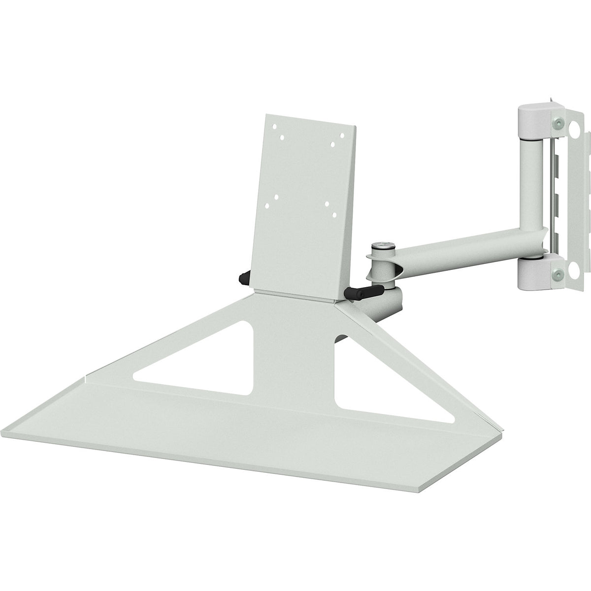 Swivel arm for electrically height adjustable LIFT work tables, with monitor bracket, for LIFT work table.