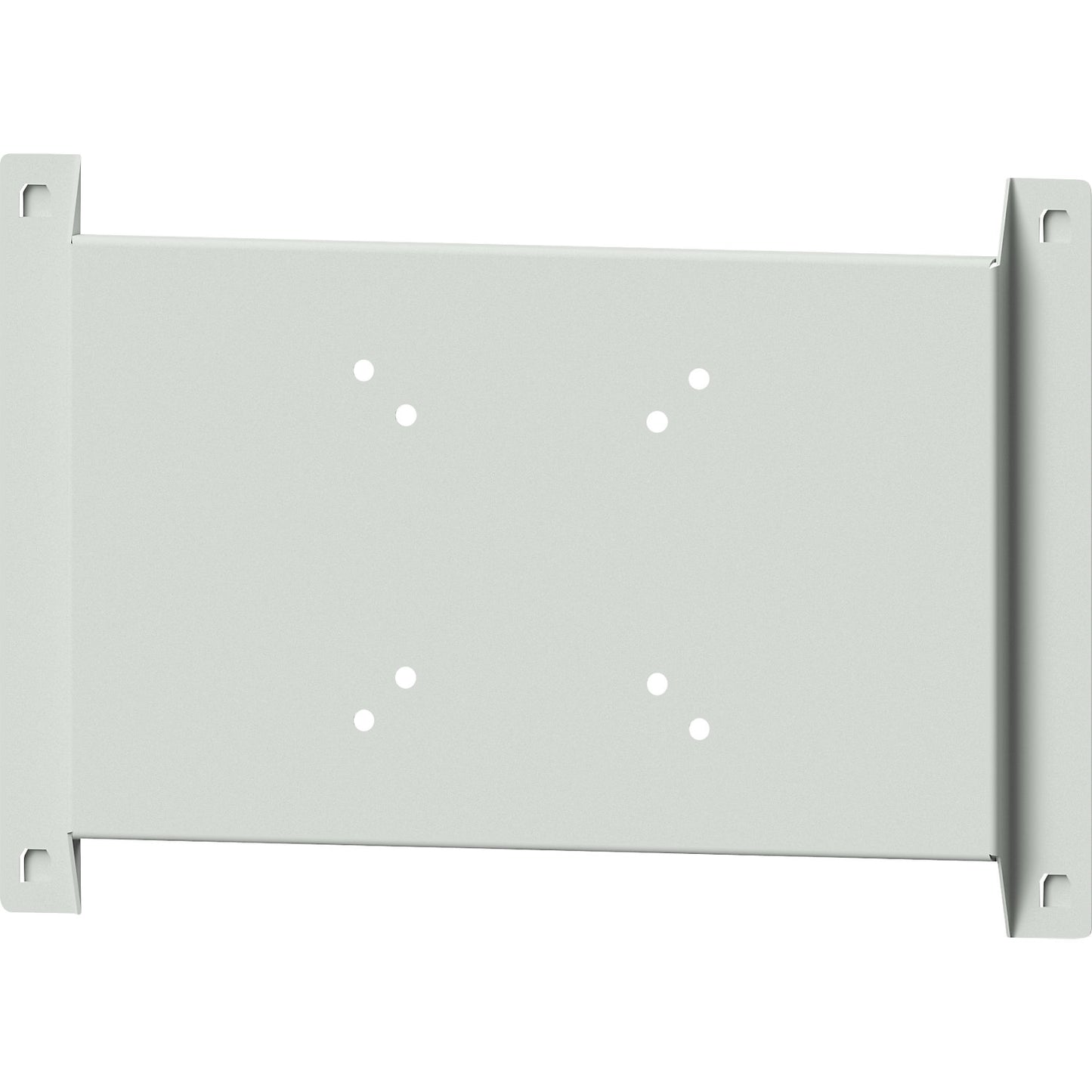 Monitor holder for electrically height adjustable LIFT work tables, perforated panel light grey, WxDxH 325 x 15 x 218 mm.