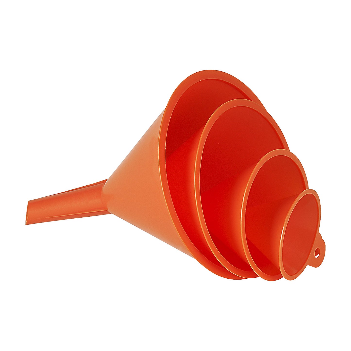 PE funnel set, 4 funnels, pack of 10, Ø 50 - 75 - 100 - 120 mm.