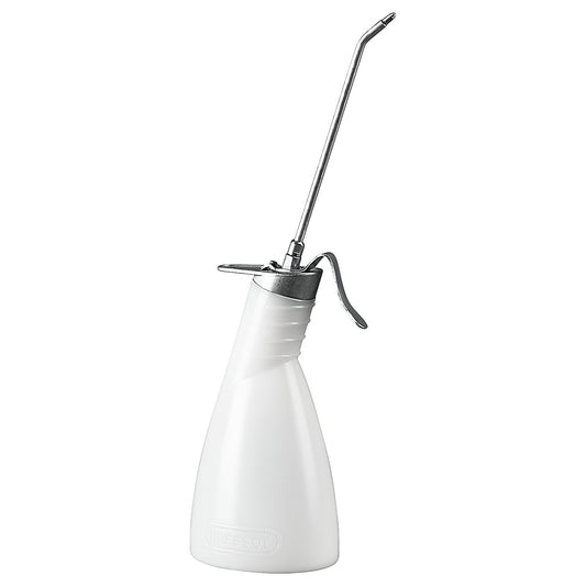 Workshop oiler, PE white, 300 ml, pack of 6, spray tube 165 mm.