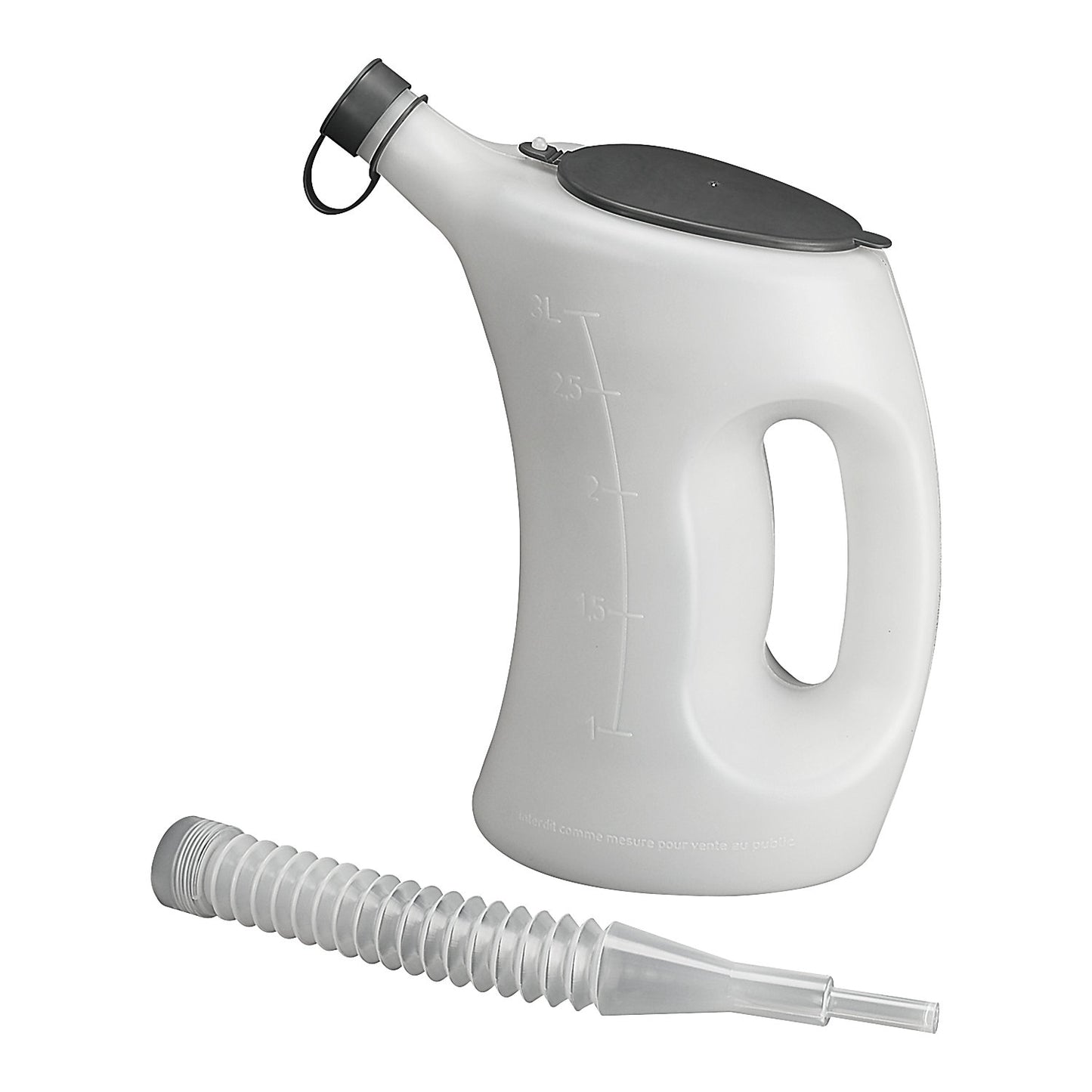 Measuring cup, PE white, pack of 6, 3 l.