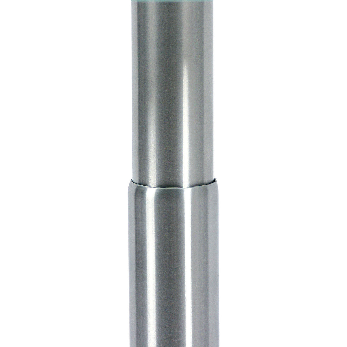 Side table, height adjustable, Ø 495 mm, height 485 - 650 mm, clear glass top.