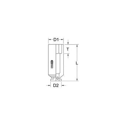 3/4'' hexagonal impact socket, length 270 mm, 32 mm.