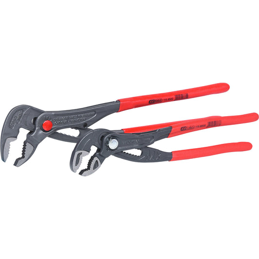 Set of water pump pliers, dip insulated handle, 2 parts.