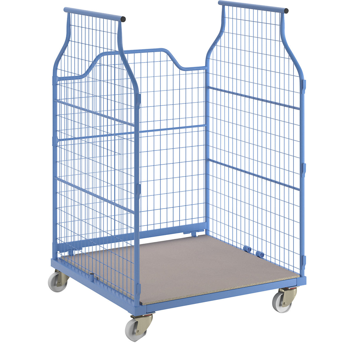 Universal Corlette® with wire mesh, type 1200, light blue, HxWxD 1850 x 1200 x 1150 mm.