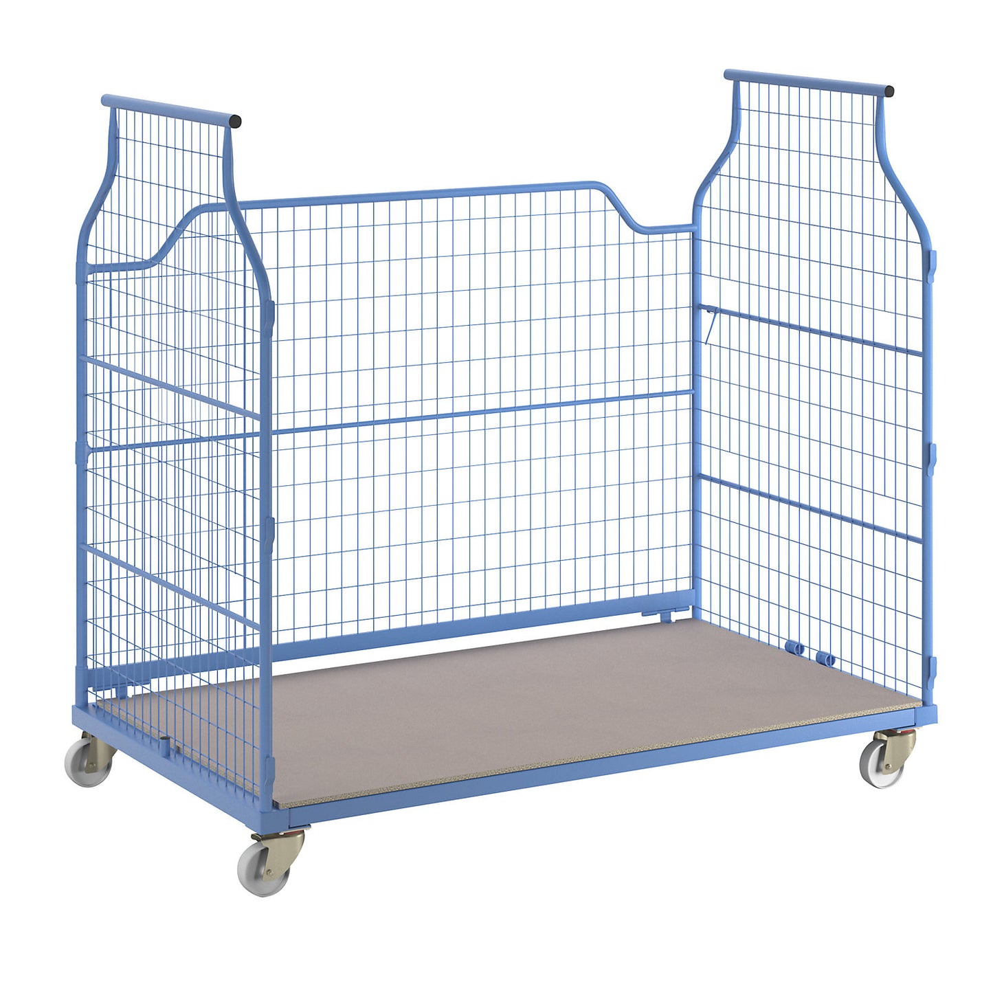 Universal Corlette® with wire mesh, type 2000, light blue, HxWxD 1850 x 2000 x 1150 mm.