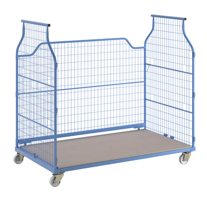 Universal Corlette® with wire mesh, type 2000, light blue, HxWxD 1850 x 2000 x 1150 mm.