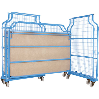 Universal Corlette® with wire mesh, type 2000, light blue, HxWxD 1850 x 2000 x 1150 mm.