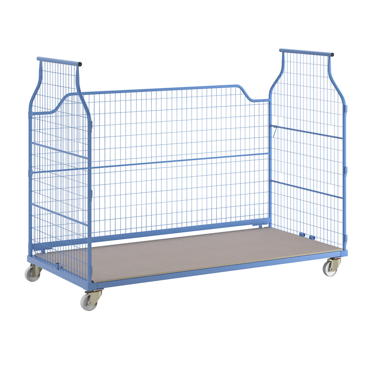 Universal Corlette® with wire mesh, type 2400, light blue, HxWxD 1850 x 2400 x 1150 mm.