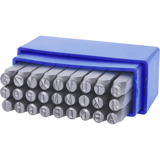 Letter stamping set, 27 parts, A to Z.
