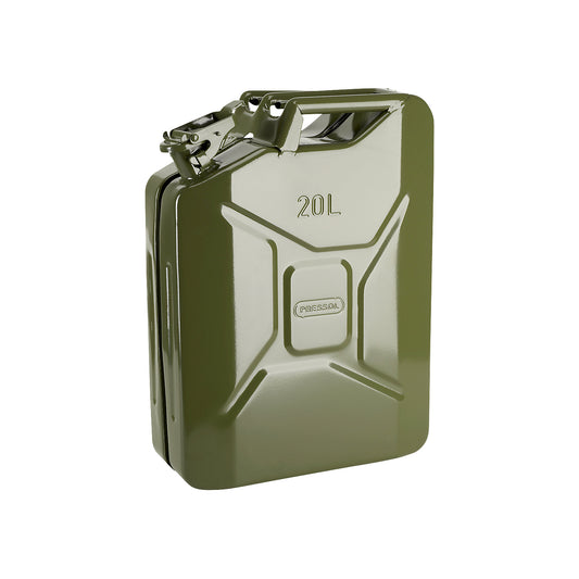 Metal fuel canister, capacity 20 l, pack of 5, olive green.