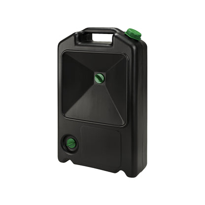 Oil collection pan, capacity 7 l, plastic, closable.